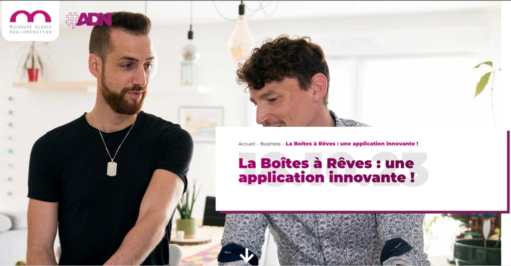 Jonathan et Cyril travaillent sur l'application innovante et gratuite La Boite à Rêves