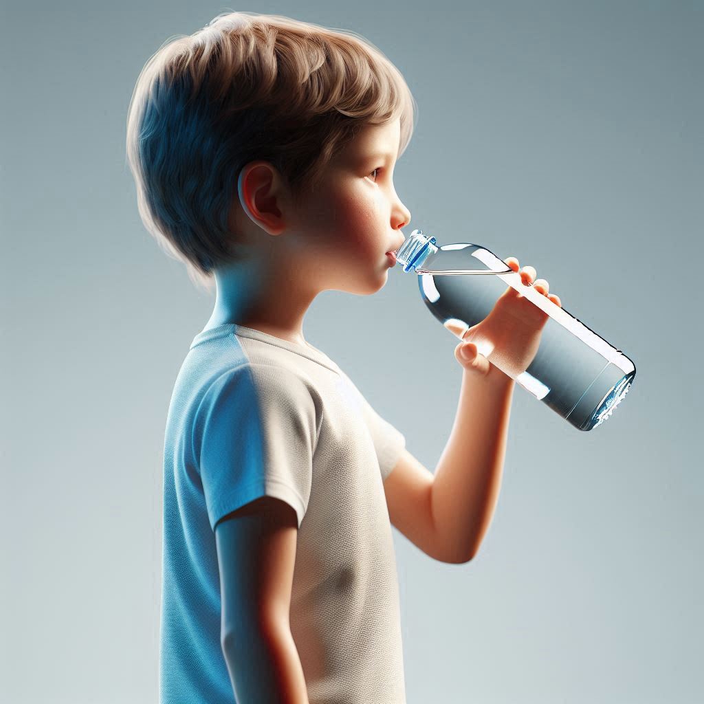 Un enfant qui a beaucoup soif